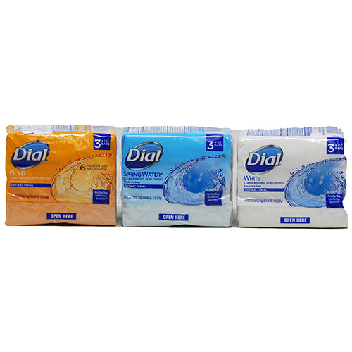 DIAL BAR SOAP 4oz/3PK ANTIBCT-ASST