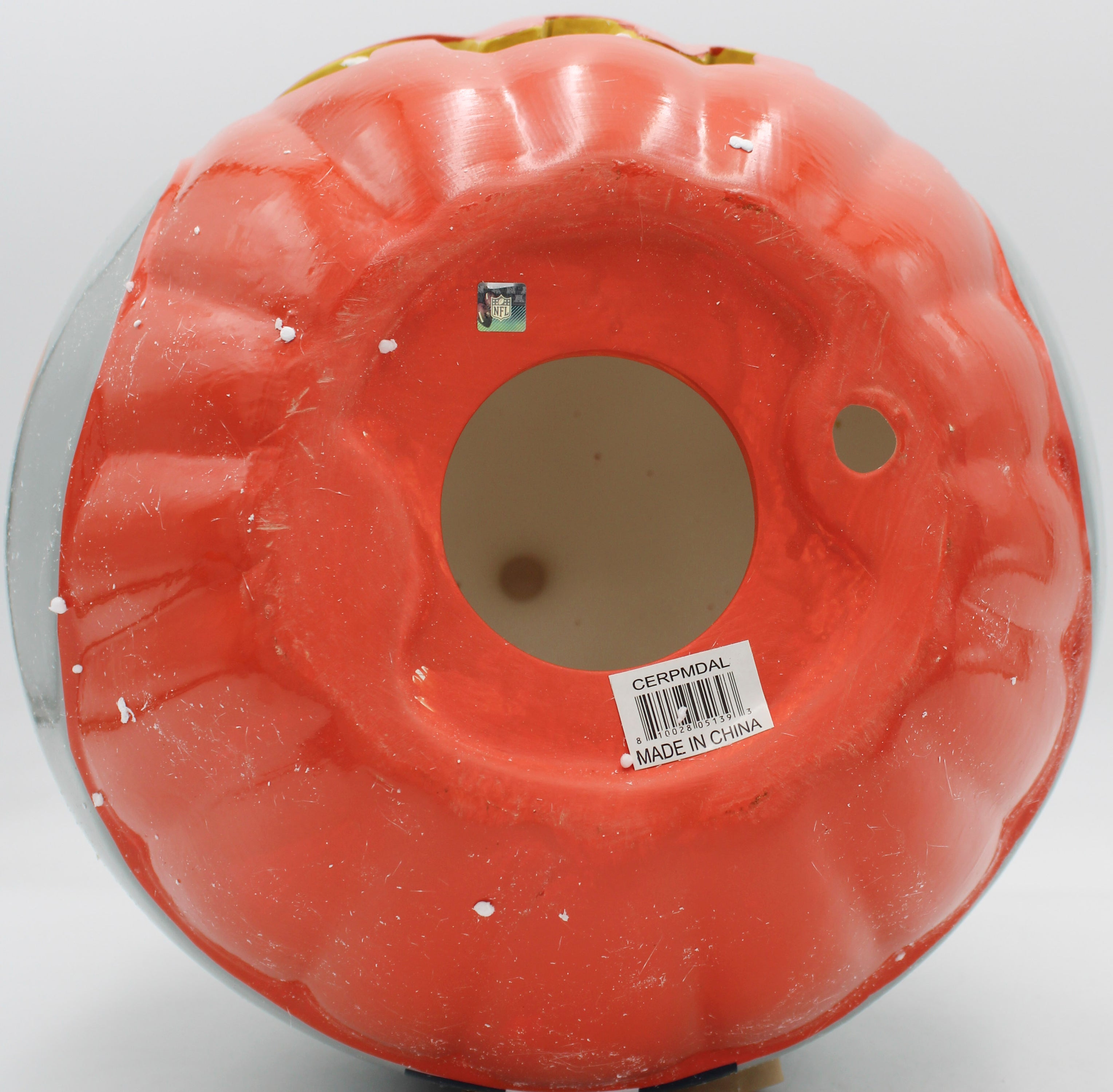 DALLAS COWBOYS CERAMIC PUMPKIN HELMET 10"