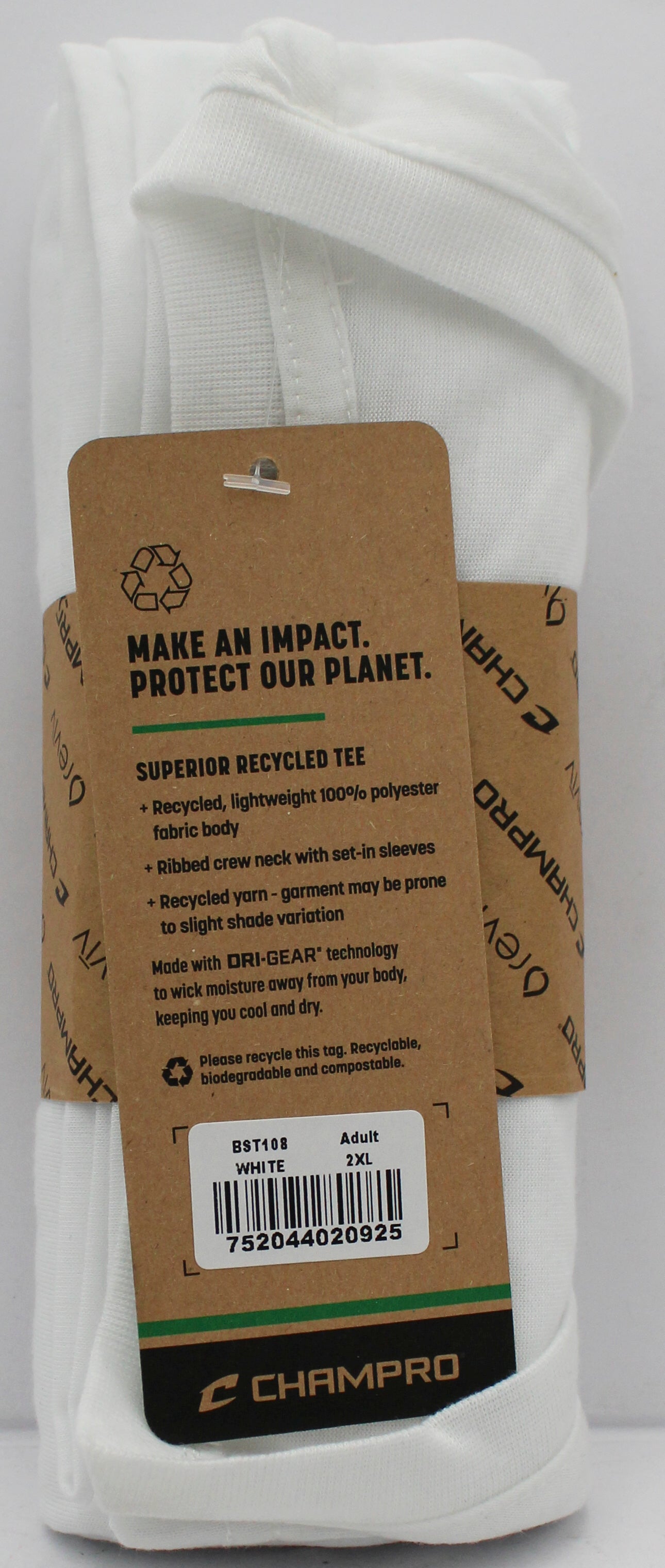 T-SHIRT - ADULT -WHITE- 2XL