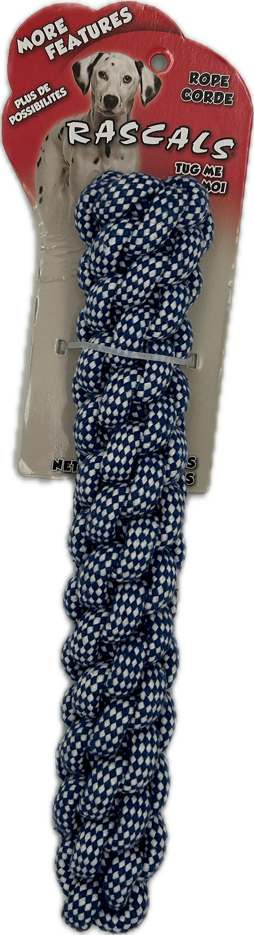 10" ROPE STICK BLUE DOG TOY
