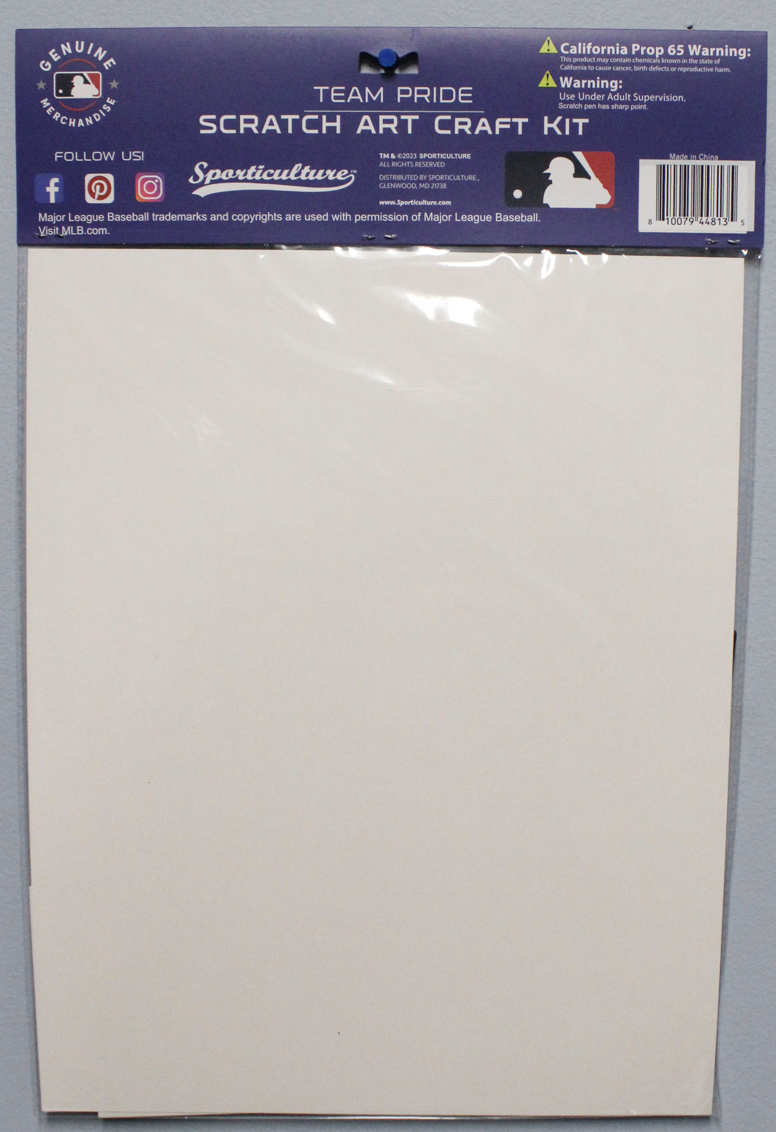 MLB CLEVELAND GUARDIANS SCRATCH ART CRAFT KIT