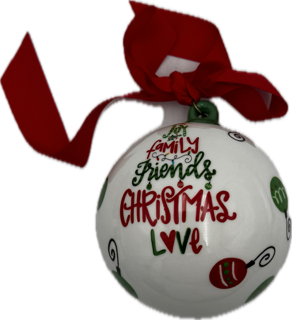 MERRY & BRIGHT CERAMIC ORNAMENT - ASSORTED