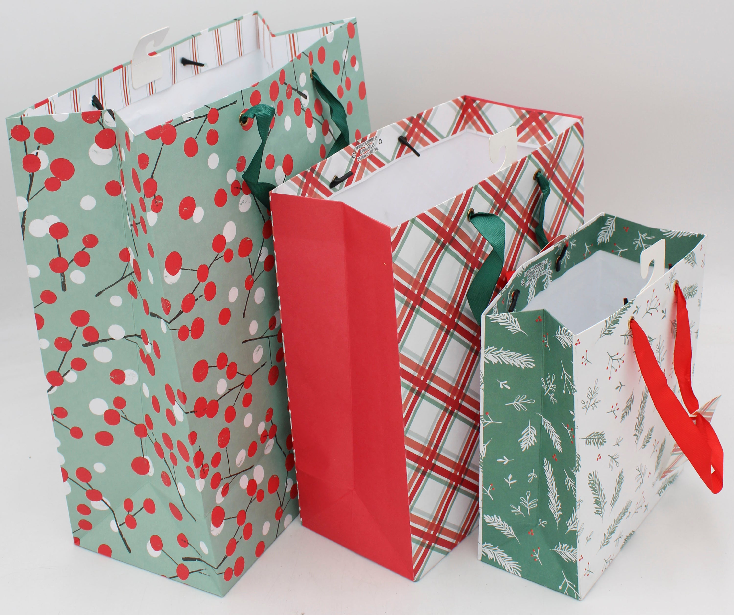 3CT GIFT BAG SET - FROSTED BERRY