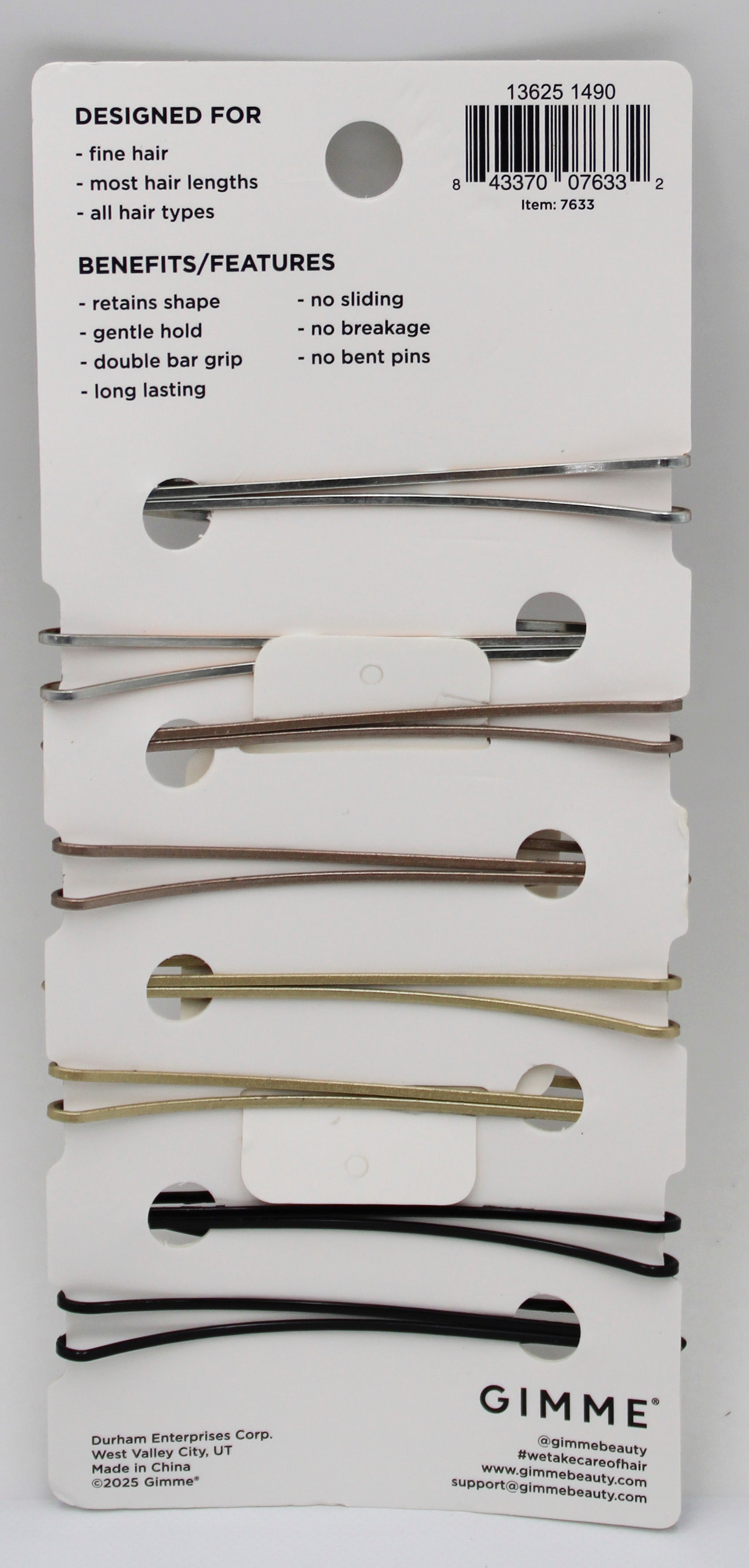 GIMME Double Grip Firm Hold Pins 8-Pack