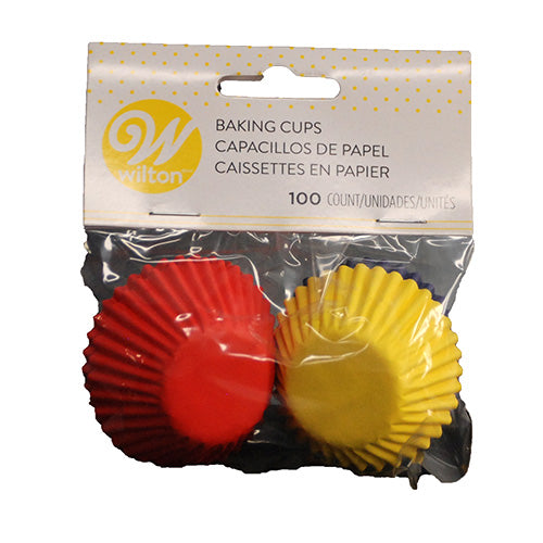 WILTON BAKING CUP PRIMARY COLORS MINI 100CT