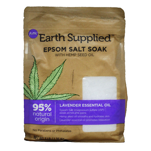 EARTH SUPPLIED EPSOM SALT SOAK 3LB-LAVNDR ESSNTL OIL