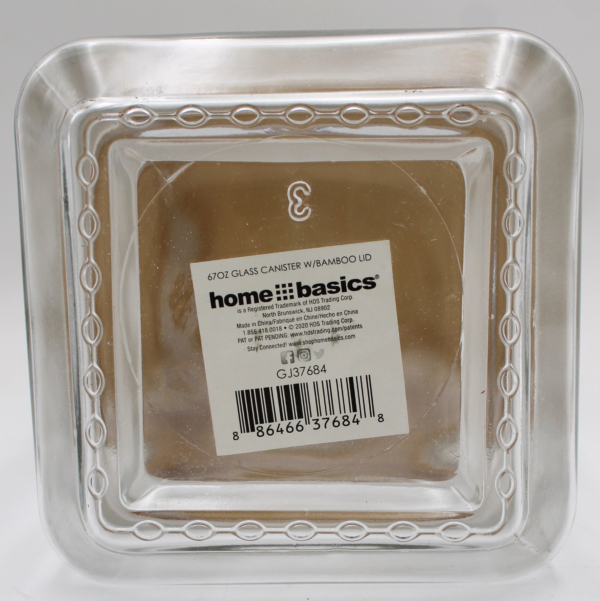GLASS CANISTER W/ BAMBOO LID 67oz