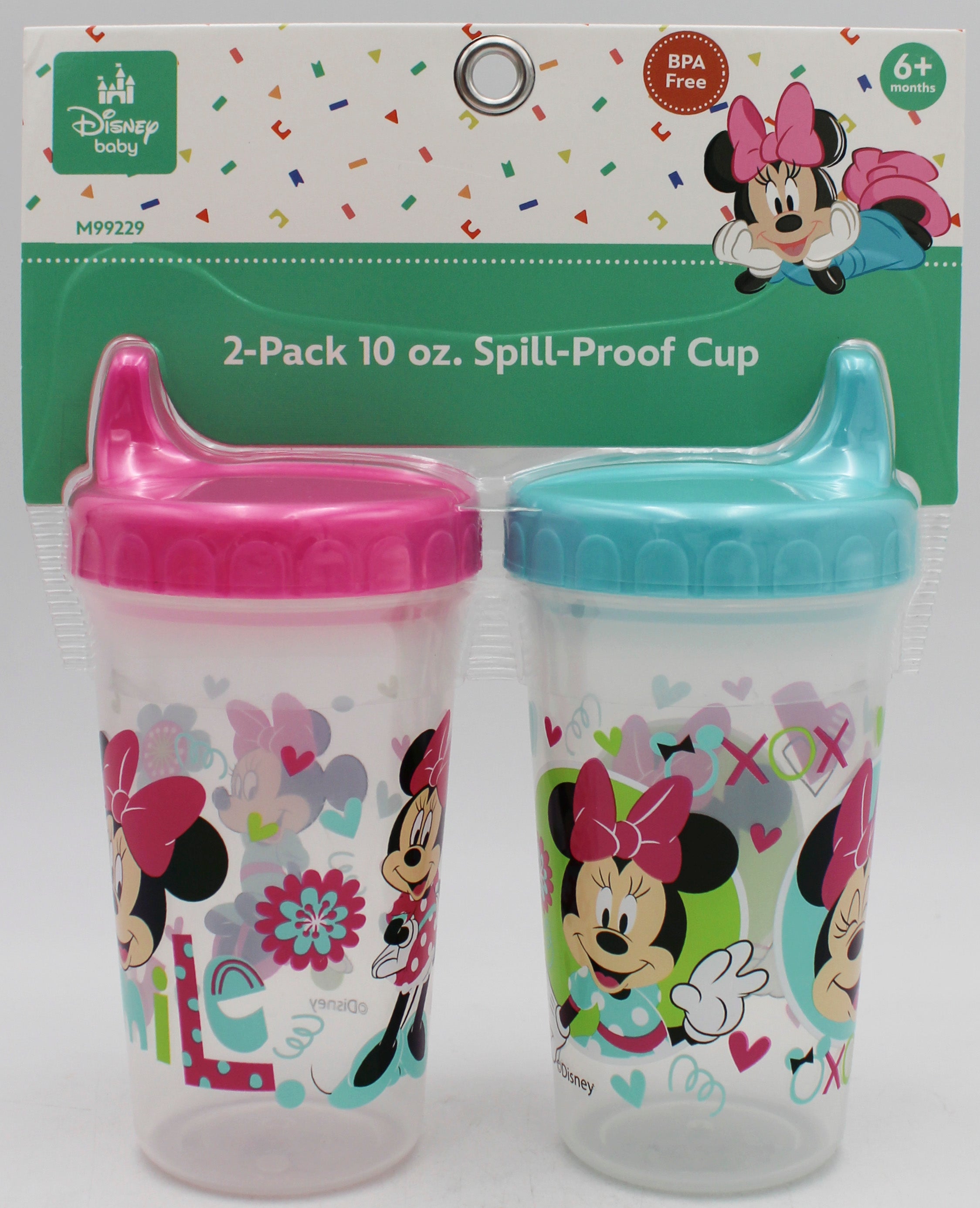 DISNEY BABY 2PK 10OZ SPILL PROOF SIPPIE CUP - MINNIE    -  CAN BE SOLD IN U.S.A NI