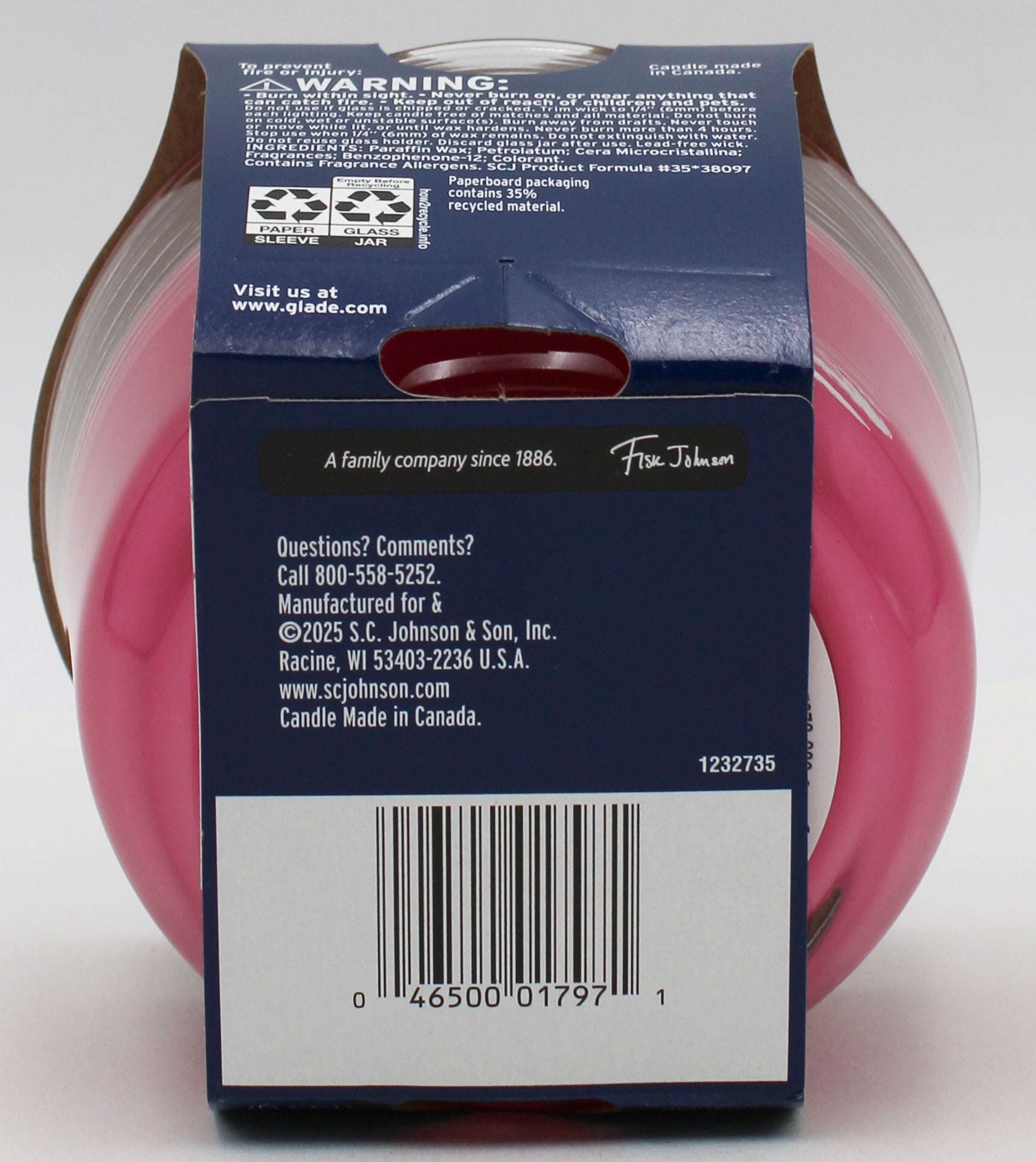 GLADE 3-WICK CANDLE EXOTIC TROPICAL BLOSSOMS 6.8oz - US.