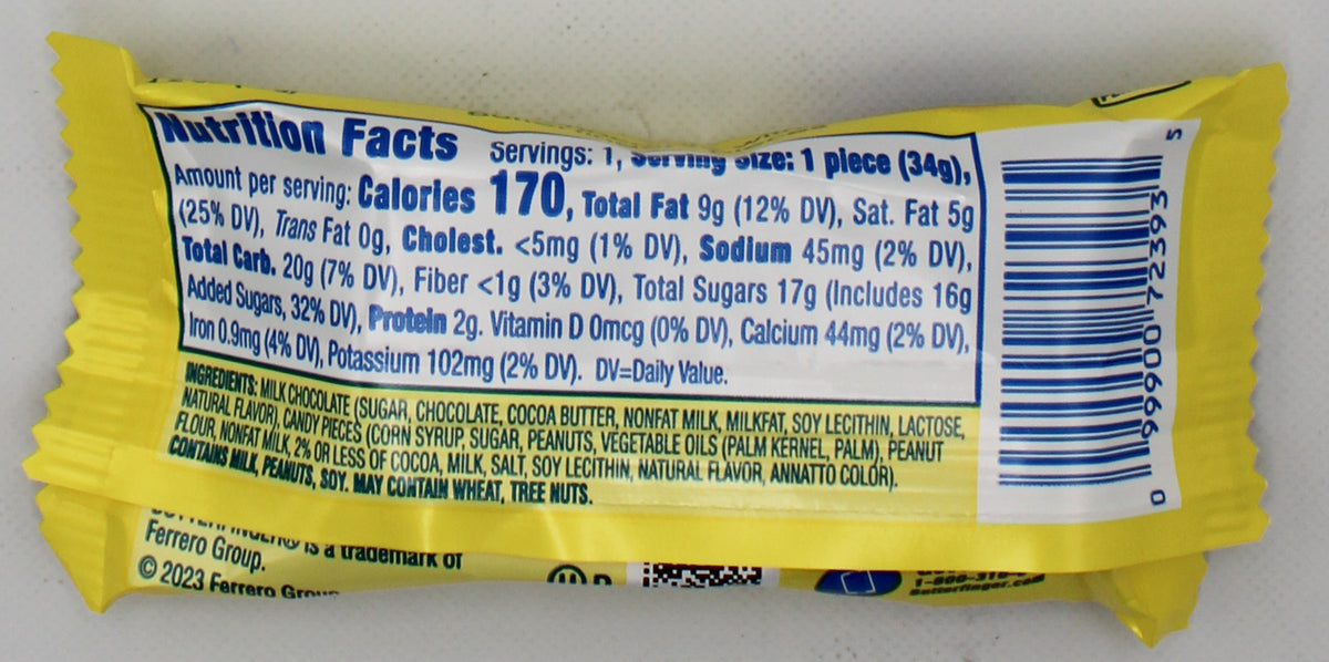 BUTTERFINGER MILK CHOCOLATE BAR 1.2oz BB 4/29/27
