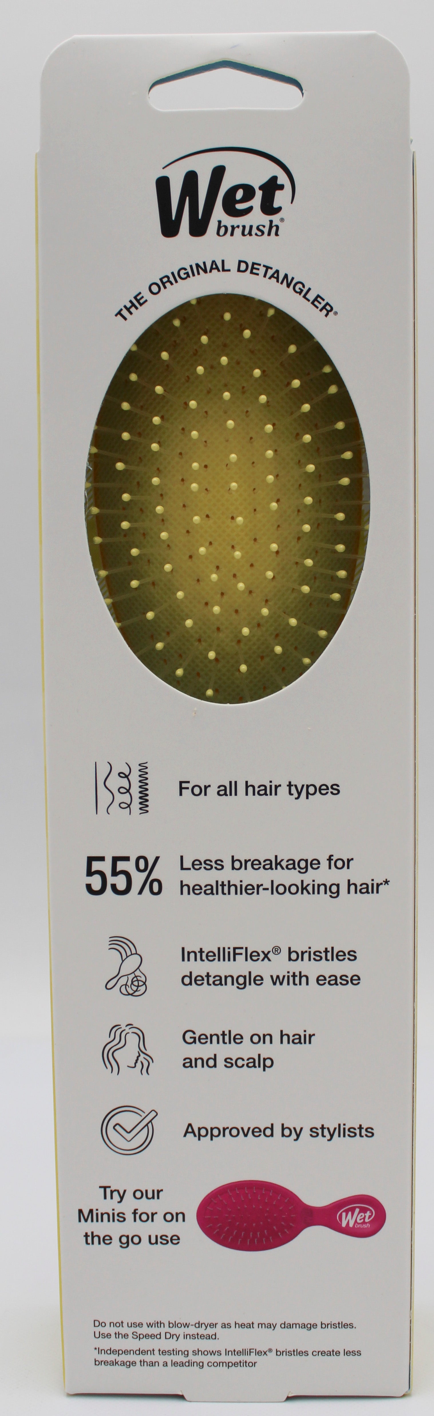 WET BRUSH DETANGLER COASTAL CHARM GOLDEN GINGHAM NI