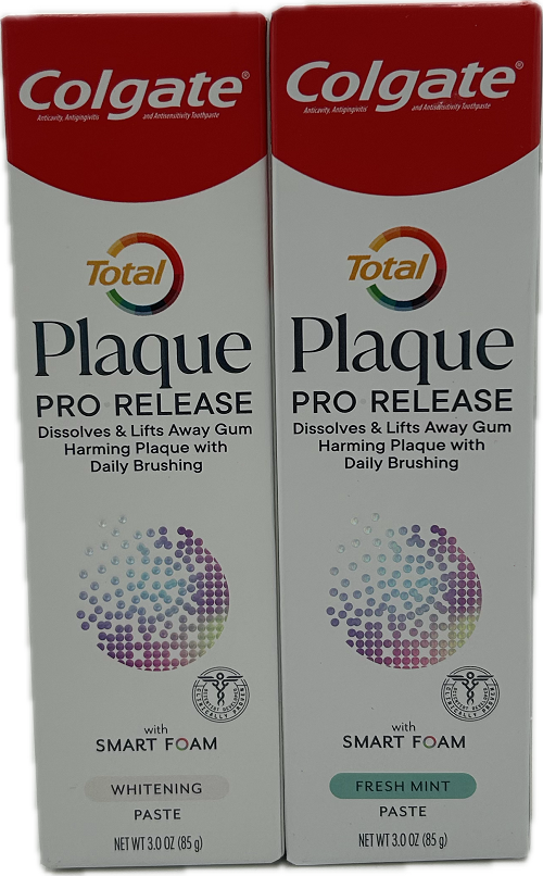 COLGATE PLAQUE PRO-RELEASE TOOTHPASTE 3oz FLOOR STAND NI