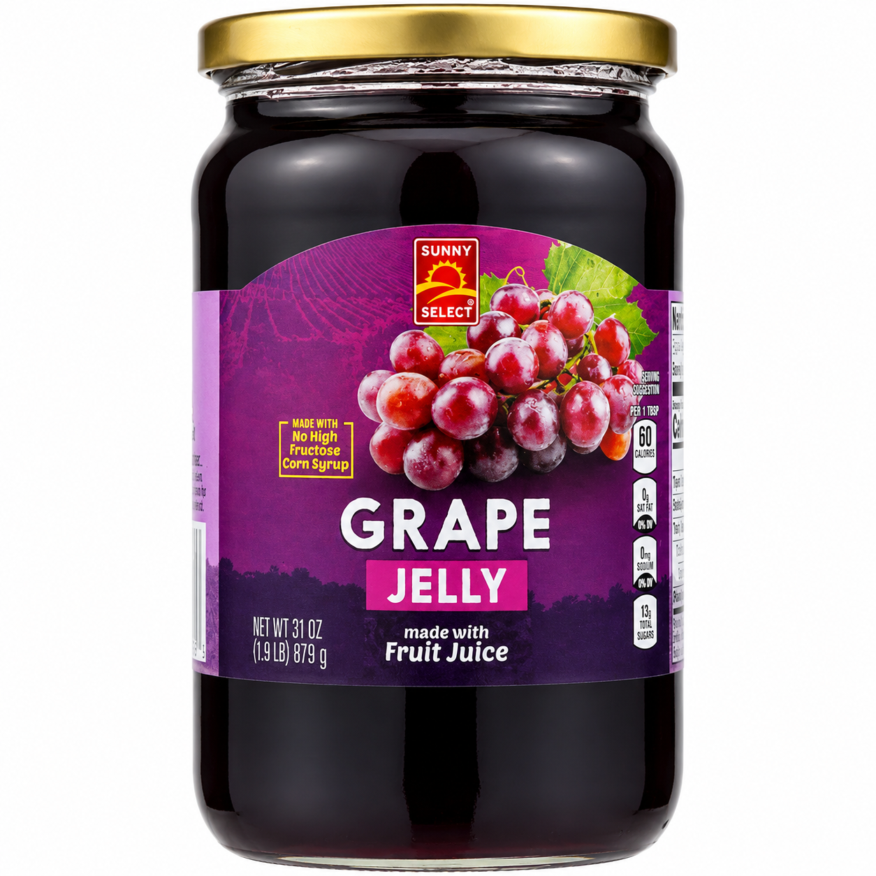 Sunny Select Grape Jelly 31oz - Bulk 6-Pack