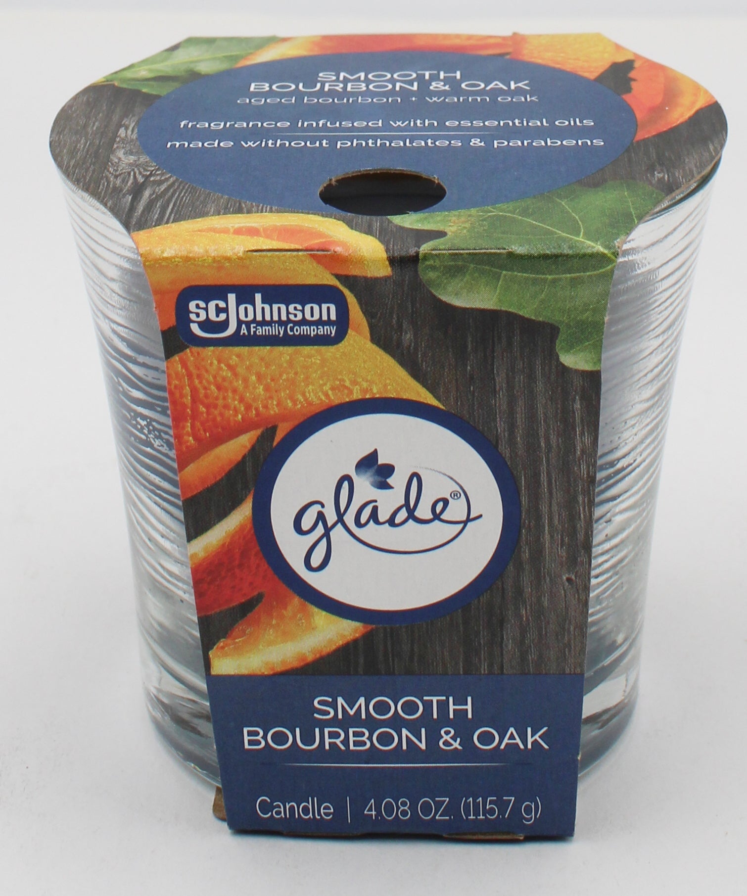 SP GLADE CANDLE 4.08oz SMOOTH BOURBON & OAK