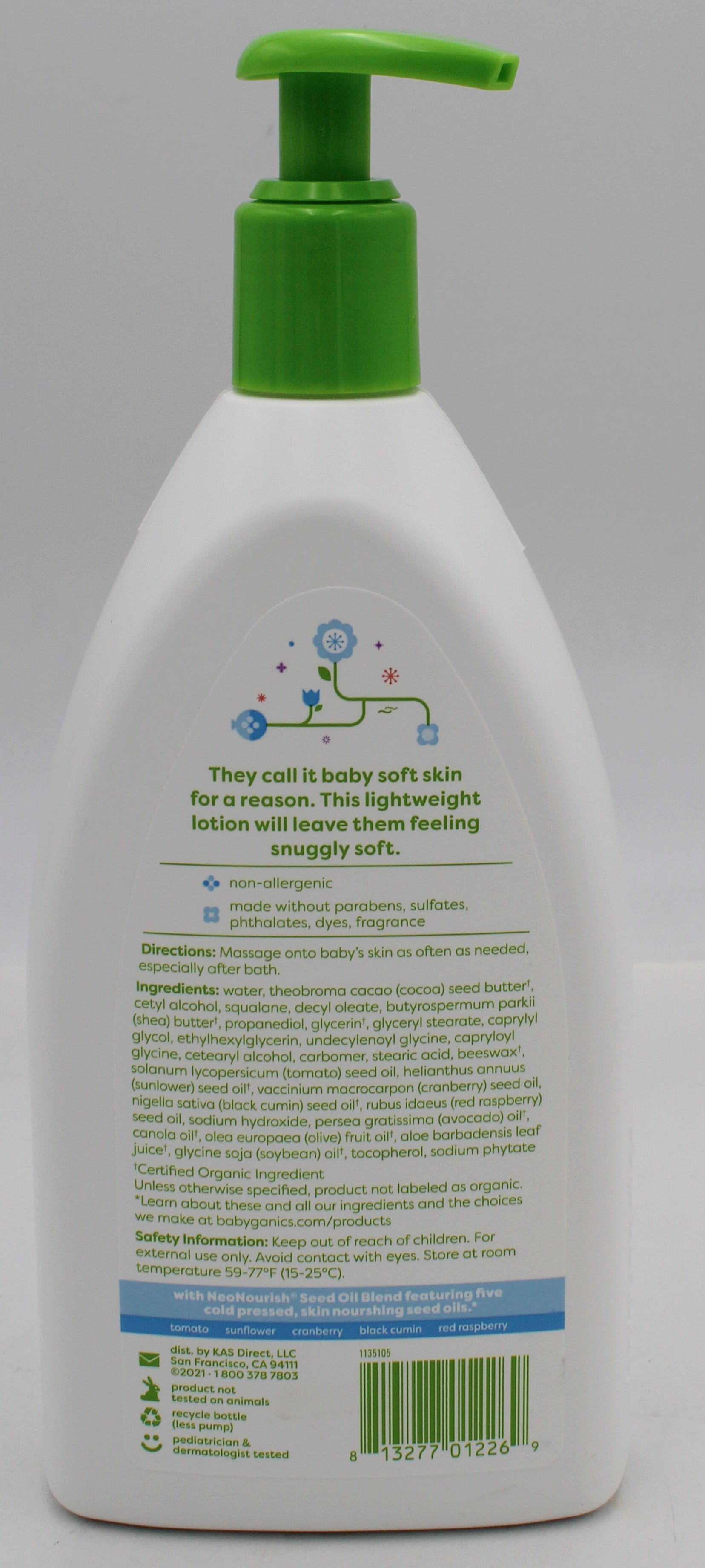 BABYGANICS DAILY LOTION FRAGRANCE FREE 17oz US