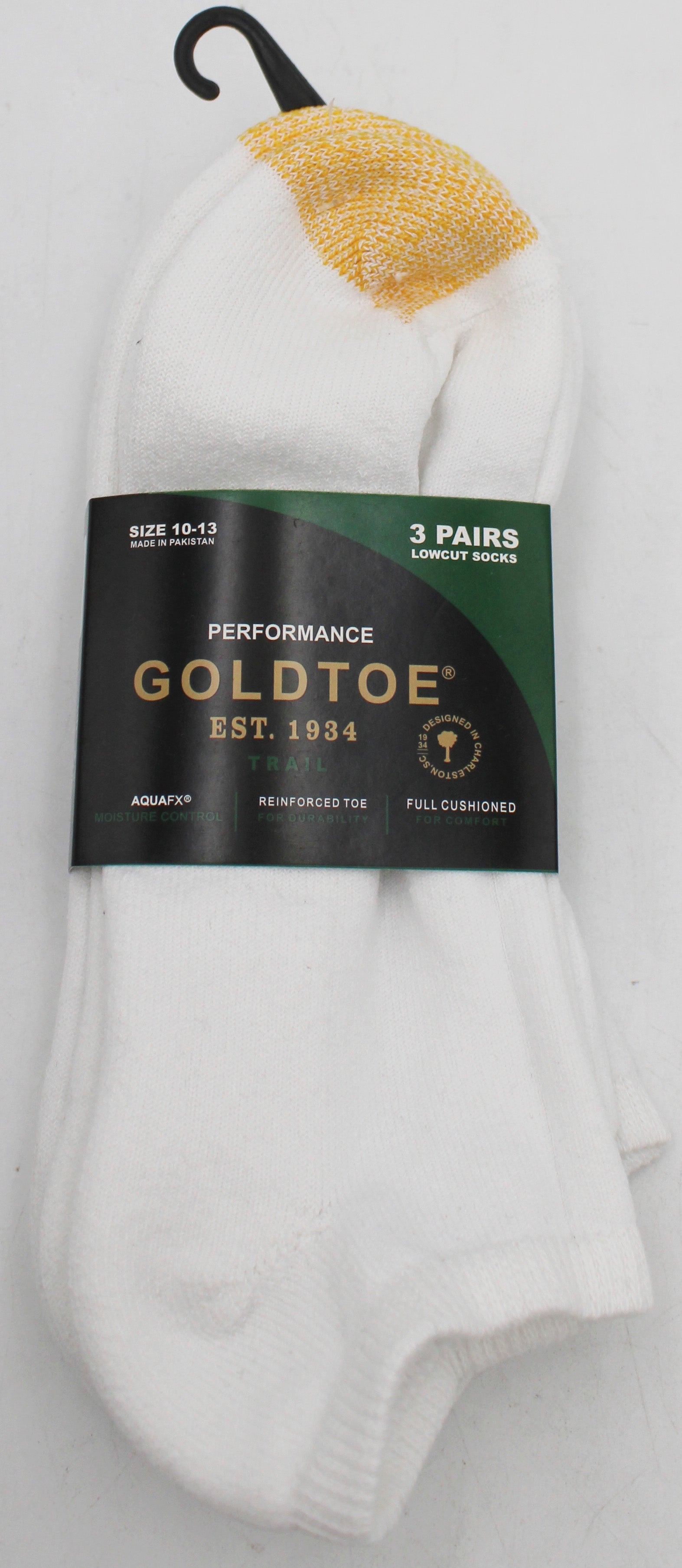 GOLDTOE 3PK MENS LOWCUT SOCKS WHITE SZ 10-13 NI