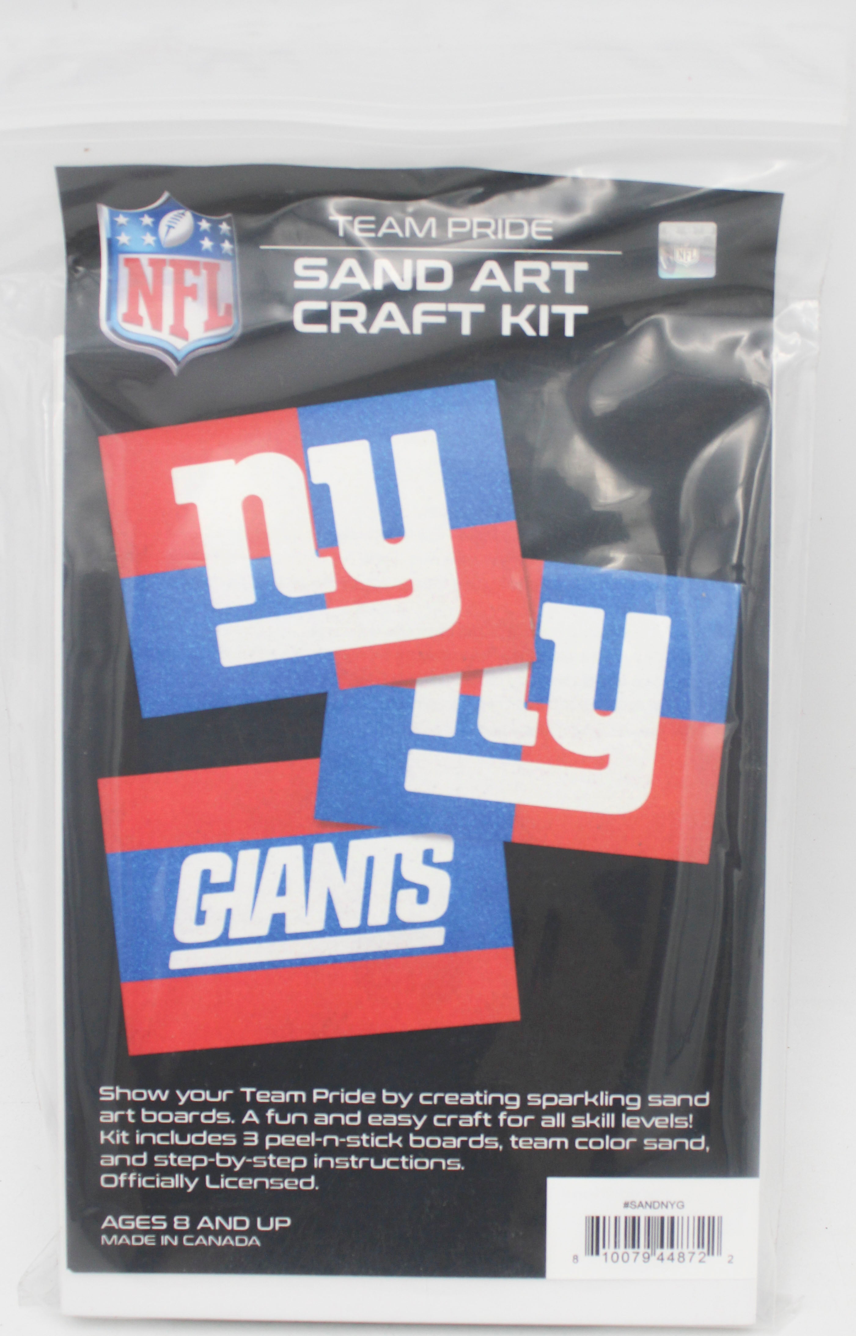 NFL NEW YORK GIANTS SAND ART CRAFT KIT