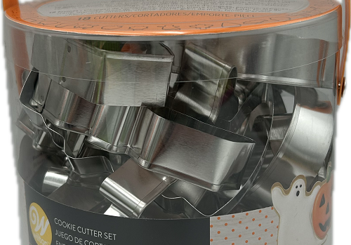 HALLOWEEN COOKIE CUTTER SET METAL 18 CT NI.