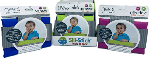 NEAT SOLUTIONS SILI-STICK TABLE TOPPER 9CT 11"X15"ASSORTED  COUNTER DIPLAY NI