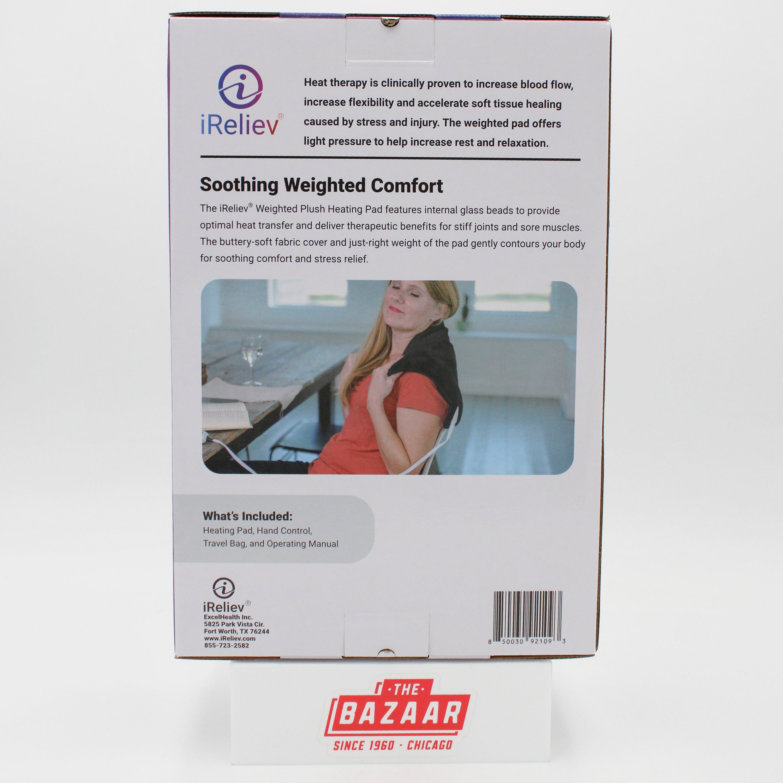 IRELIEVE WEIGHTED PLUSH HEATING PAD 24''X12''