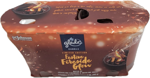 SP GLADE CANDLE FESTIVE FIRESIDE GLOW 2CT 3.8oz
