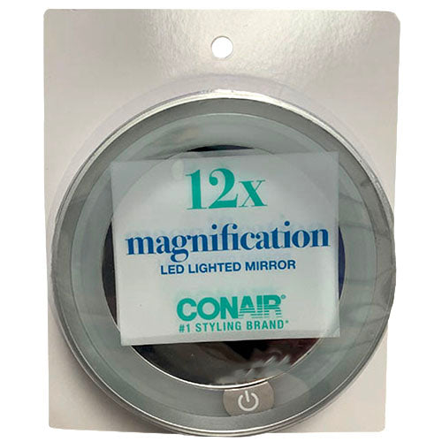 LED LIGHTED MIRROR 12X MAGNFCTN/NI
