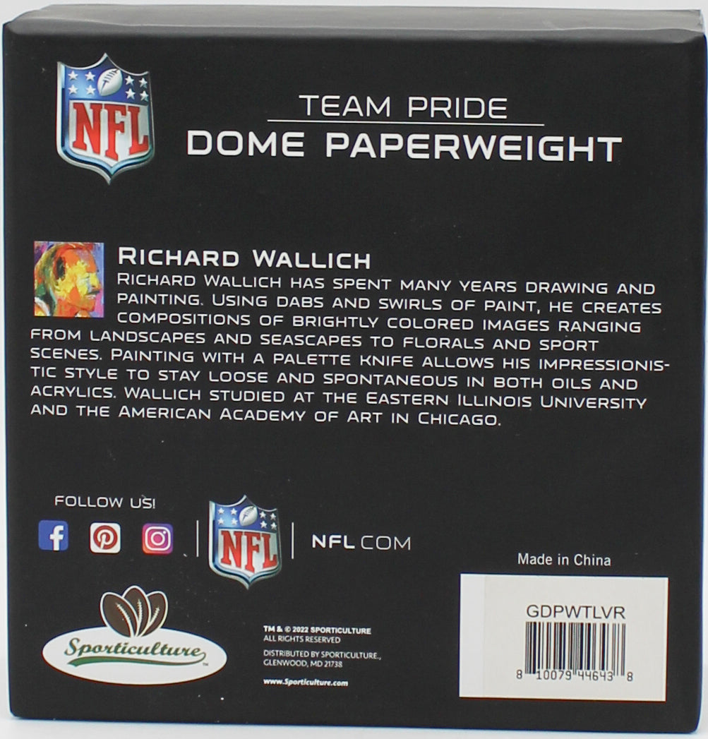 LAS VEGAS RAIDERS GLASS DOME PAPERWEIGHT 4"