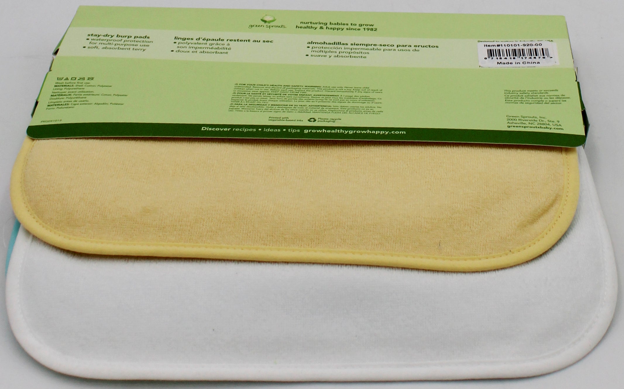 O2COOL 5PK STAY-DRY BURP PADS - ASSORTED NI