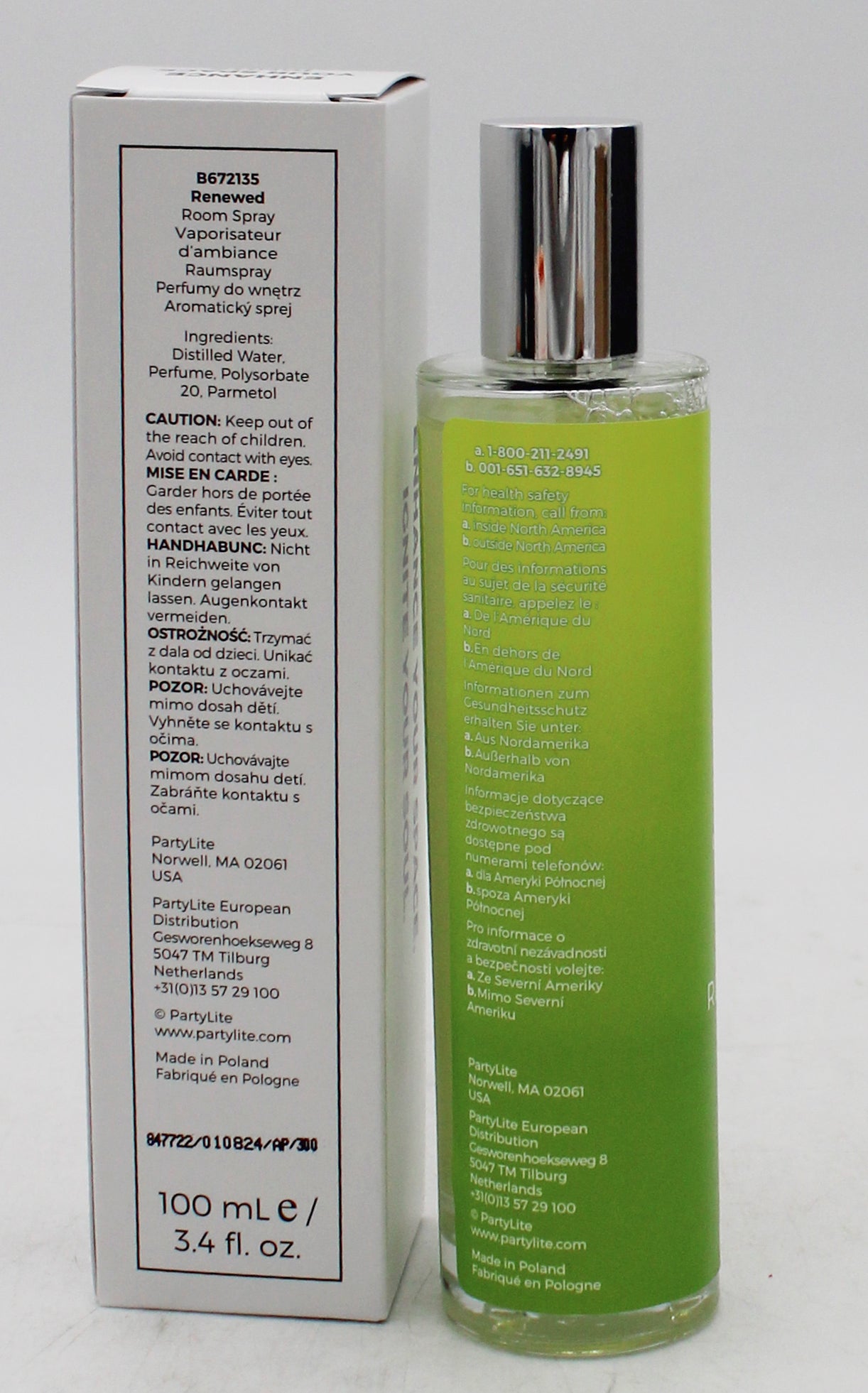 PARTYLITE RENEWED ROOM SPRAY (MOOD) 3.4oz