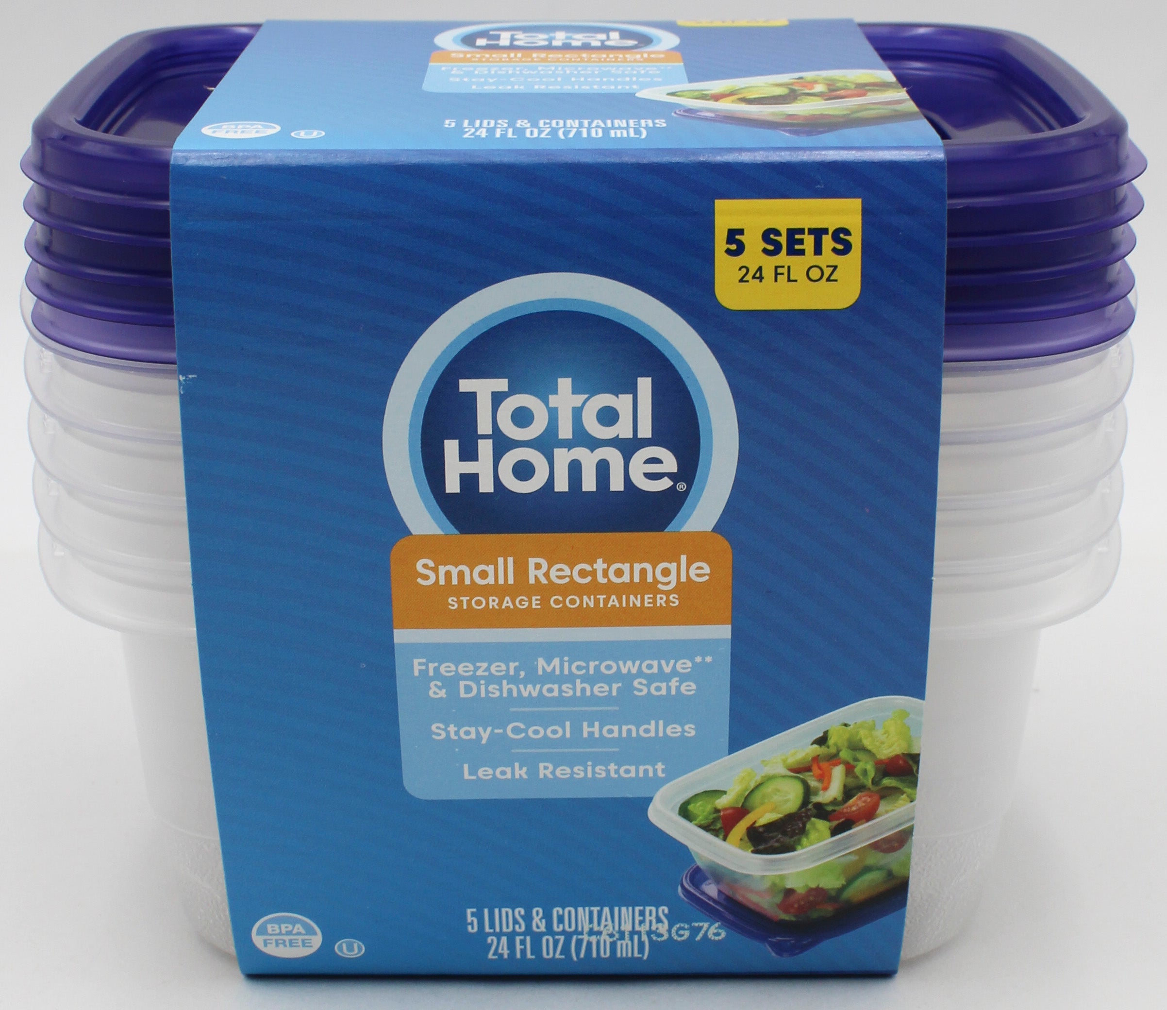 5CT TOTAL HOME 24OZ SOUP & SALAD STORAGE CONTAINERS NI
