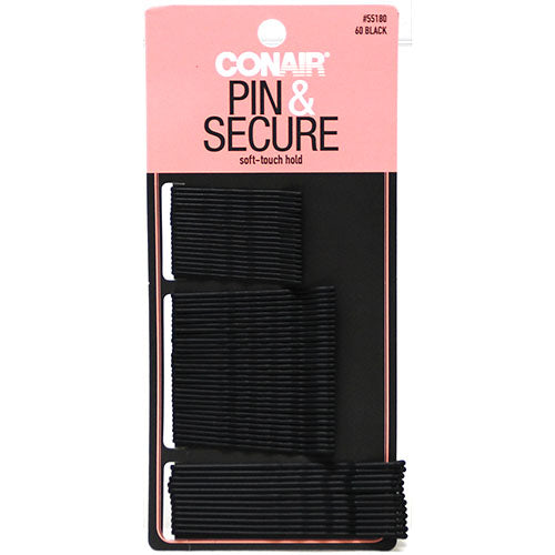 BOBBY PINS 60CT-BLACK/3SIZES NI