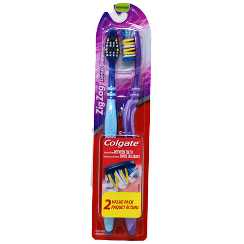 COLGATE T/BRUSH ZIGZAG 2PK-MEDIUM NI