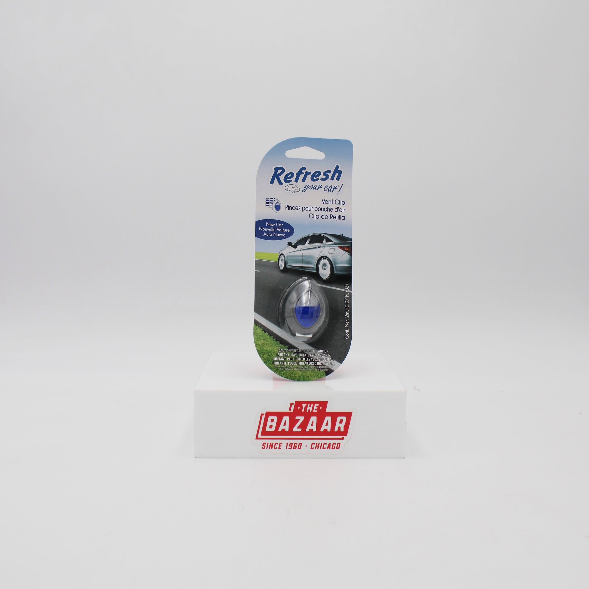 REFRESH YOUR CAR! AIR FRESHENER VENT CLIP NEW CAR (1- PACK) NI