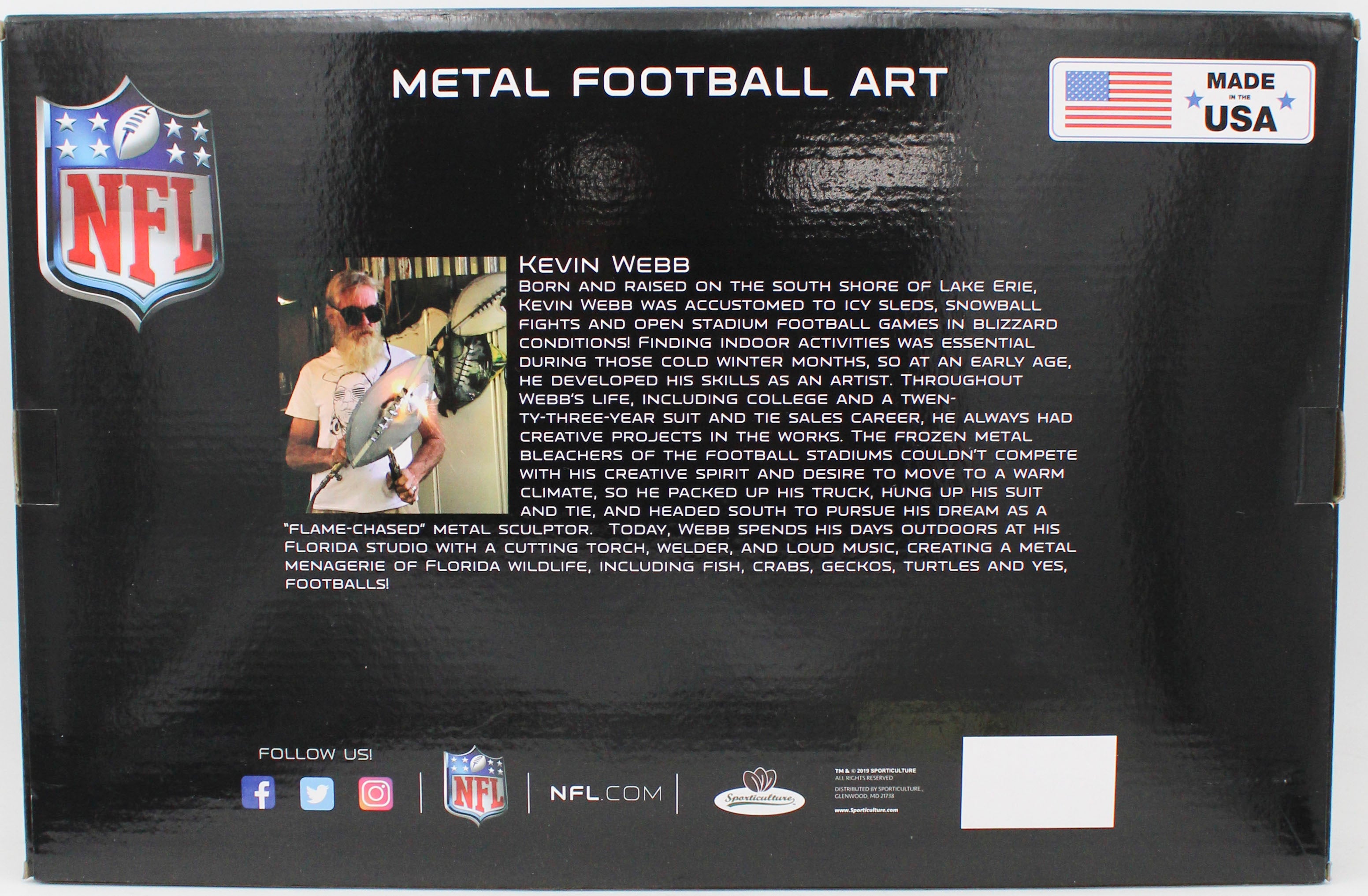 NFL JACKSONVILLE JAGUARS METAL FOOTBALL ART