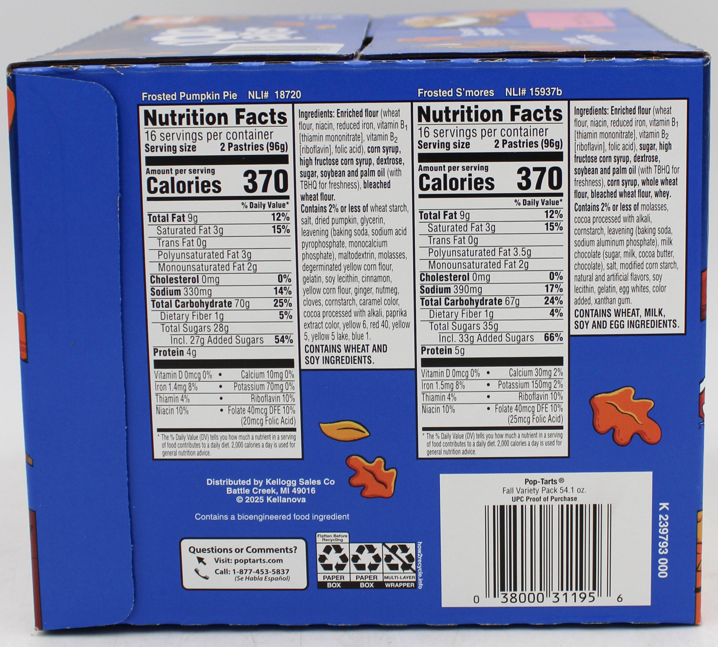 KELLOGG'S POP-TARTS 2 FLAVORS 54.1 Oz BB 5/6/26