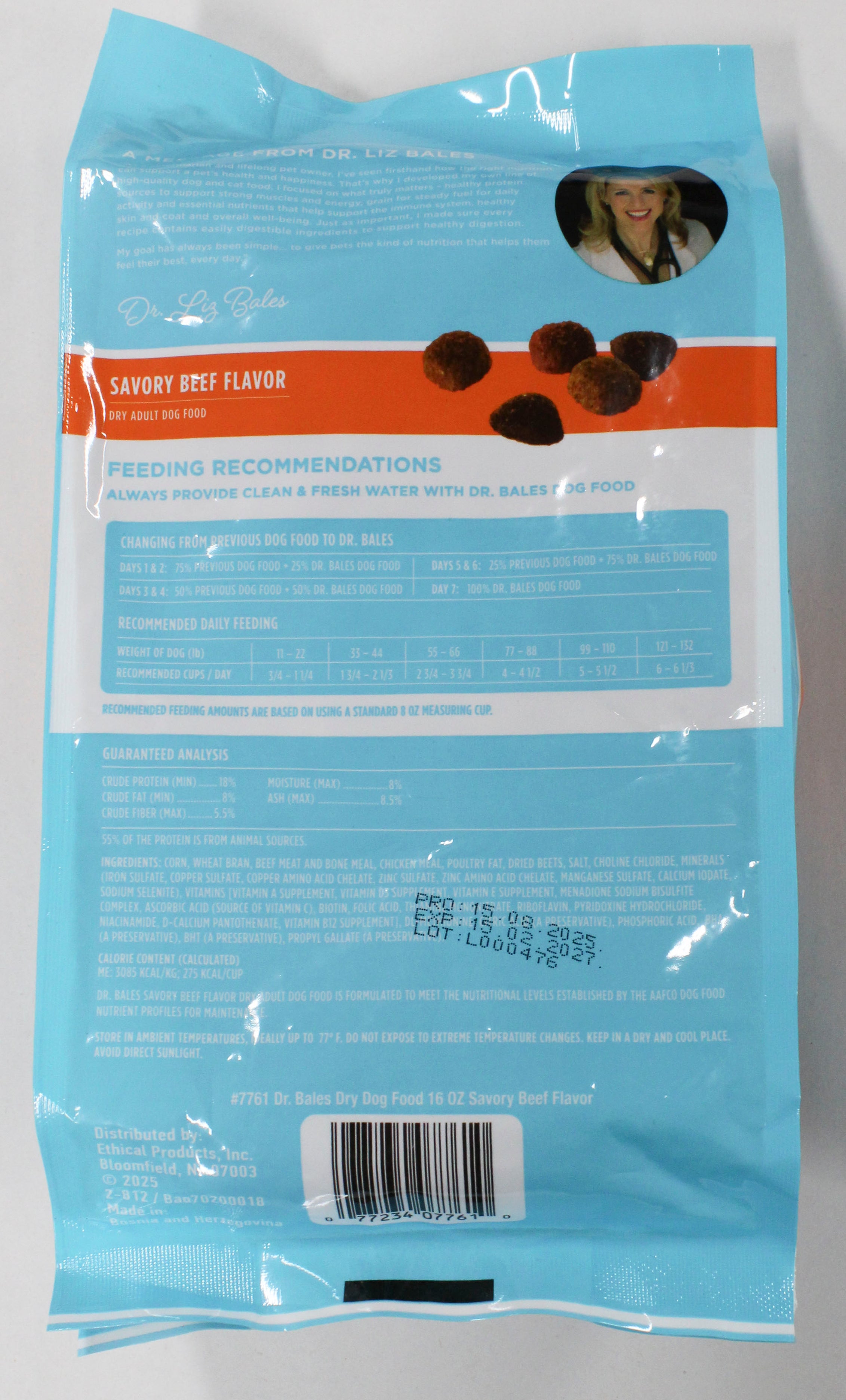 DR.BALES DRY DOG FOOD BEEF FLAVOR 16oz EXP 2/15/2027