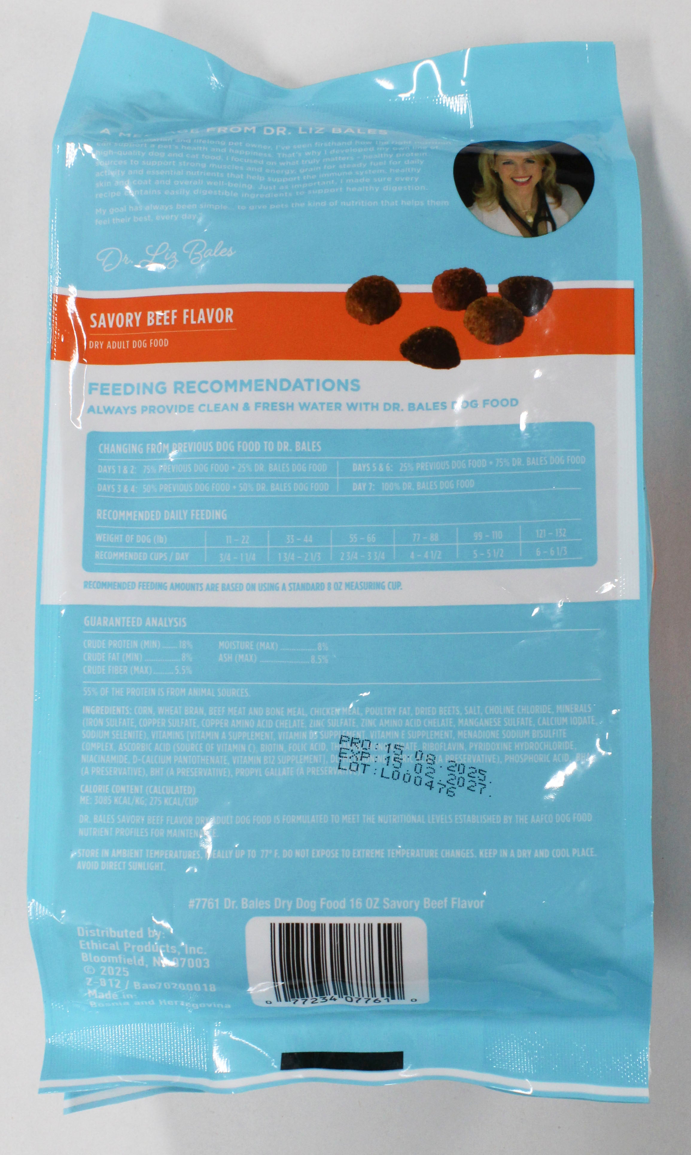DR.BALES DRY DOG FOOD BEEF FLAVOR 16oz EXP - 2/15/2027