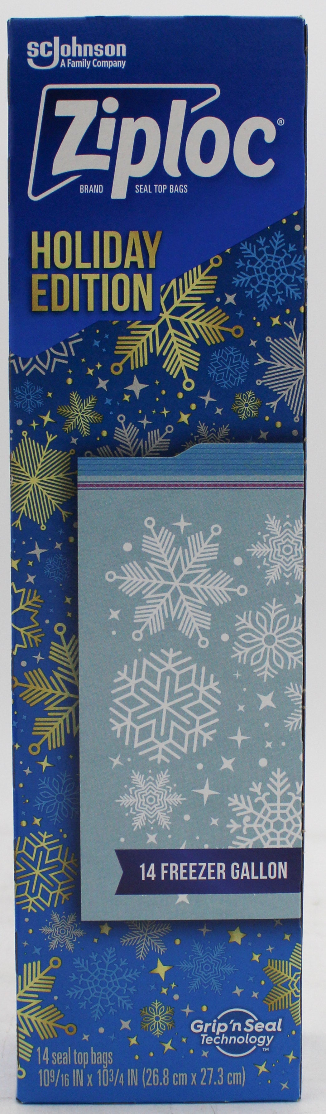 SP ZIPLOC BAG HOLIDAY FREEZER 14CT GALLON