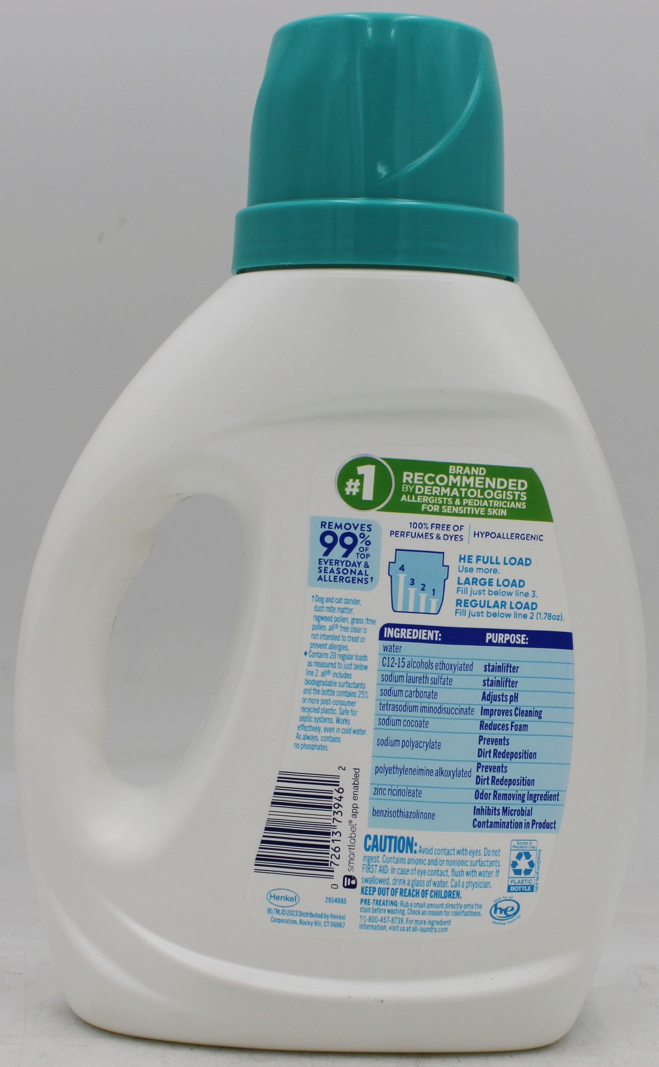 ALL LIQUID DETERGENT ULTRA FREE CLEAR ODOR RELIEF 36oz
