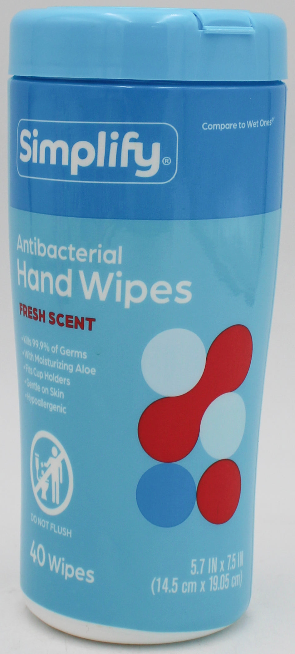 RITE AID SIMPLFY ANTIBACTERIAL MOIST WIPES 40ct