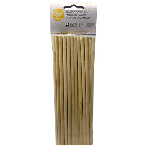 SP WILTON BAMBOO DOWEL ROD 24CT 8IN