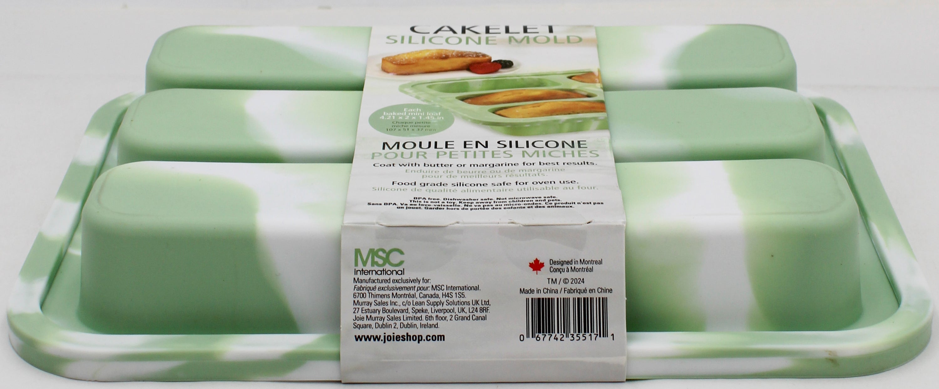 LOAF CAKELET SILICONE MOLD - GREEN NI