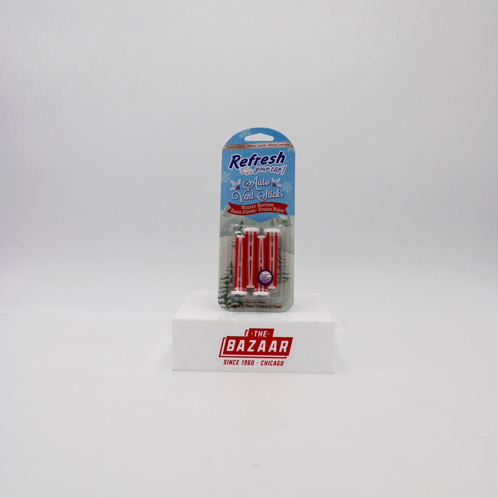 REFRESH YOUR CAR! WINTER BERRIES VENT STICKS CAR AIR FRESHENER(4 PACK) NI