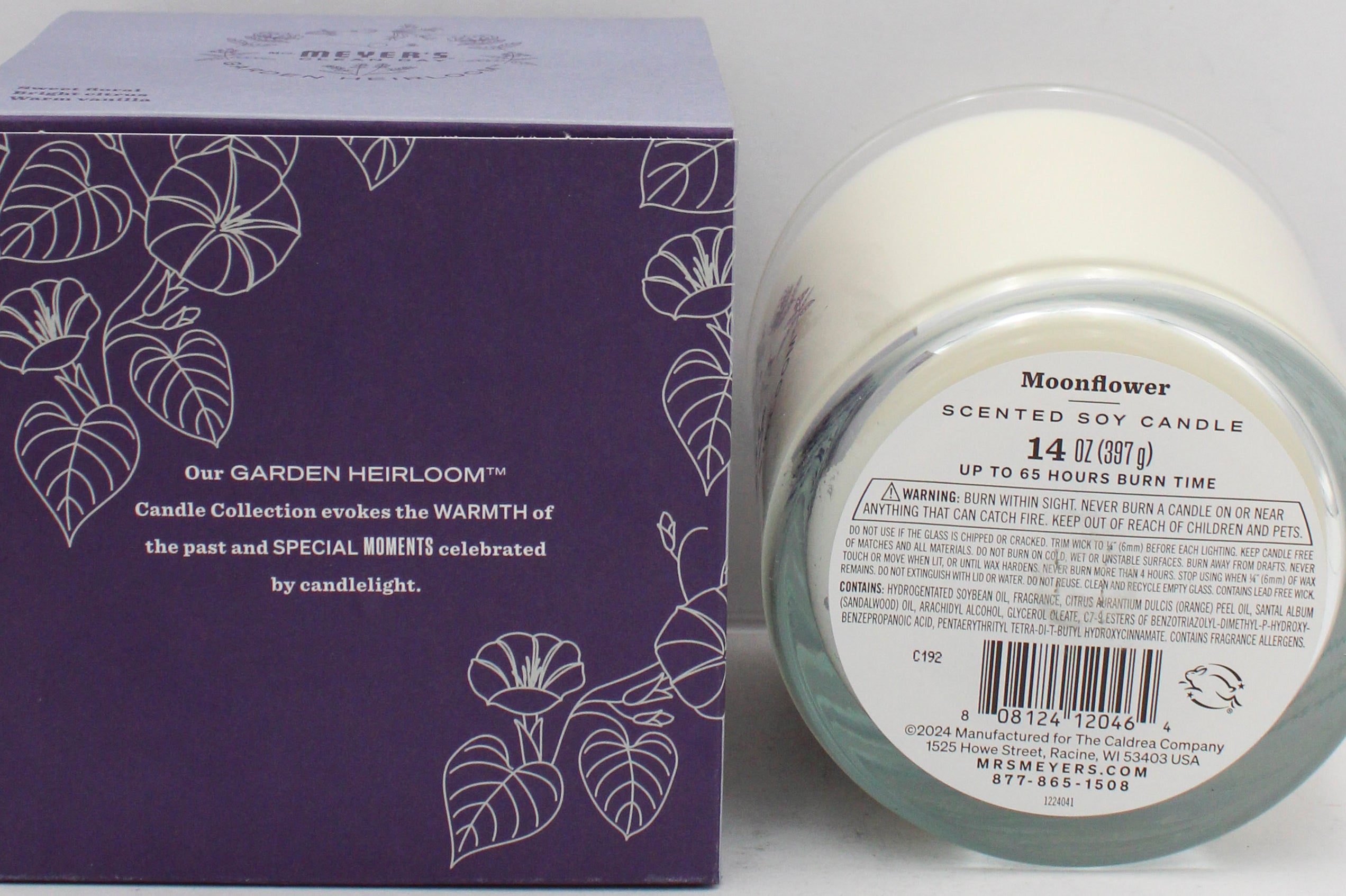 MRS MEYERS PREMIUM CANDLE MOONFLOWER 14oz. US