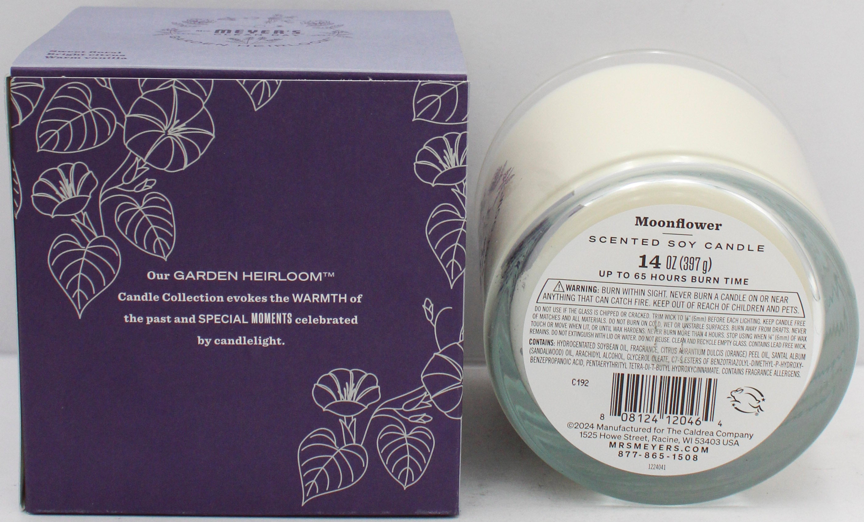 MRS MEYERS PREMIUM CANDLE MOONFLOWER 14oz. US