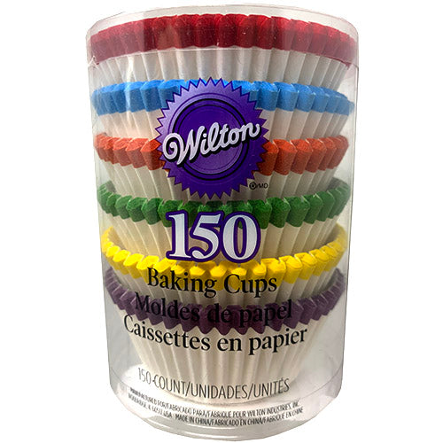 WILTON BAKING CUPS 150CT-WHITE/ASST