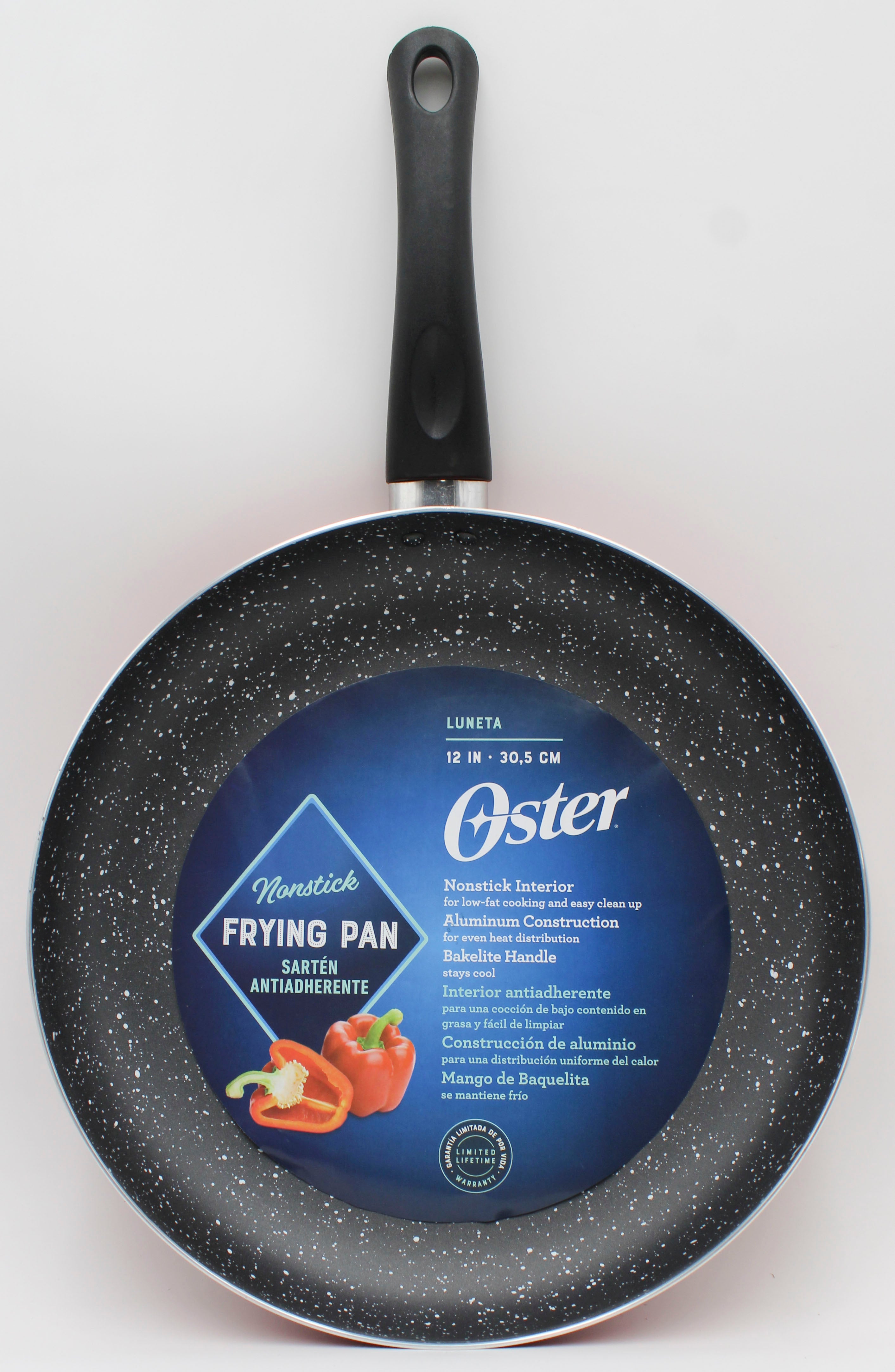 12in OSTER NS RED FRYING PAN - ALUM NI