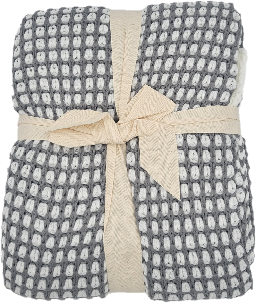 LUSH DECOR CHIC AND SOFT KNITTED THROW 50"x60" GRAY PP$140.00 NO AMAZON