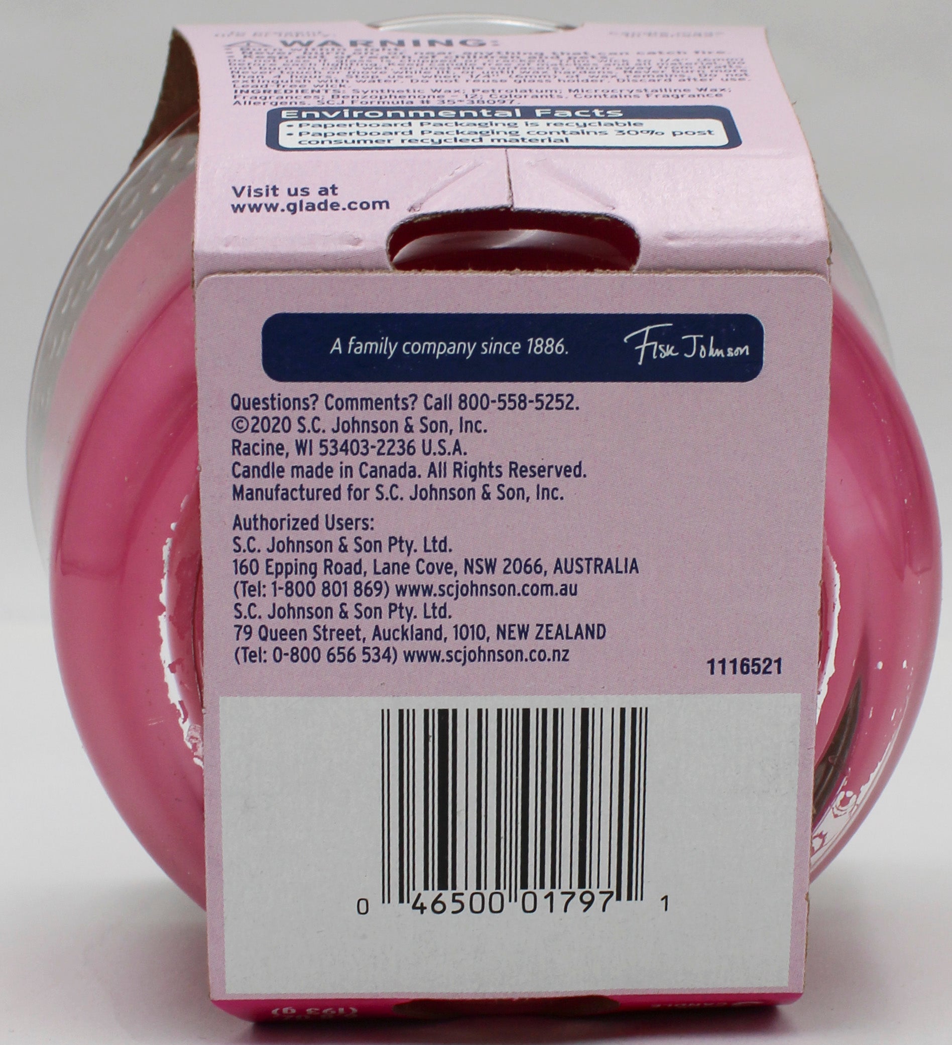 Glade 3-Wick Candle Exotic Tropical Blossoms 6.8oz