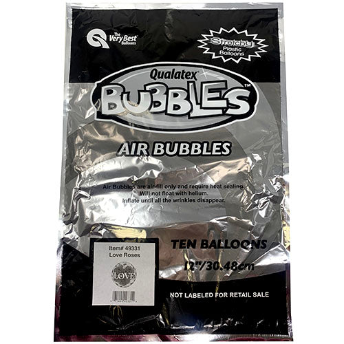 AIR BUBBLE BALLOON 10CT/12"-LOVE.